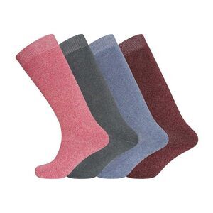 Soxy Womens/Ladies Plain Wool Blend Socks (Pack of 4) / Multicolored